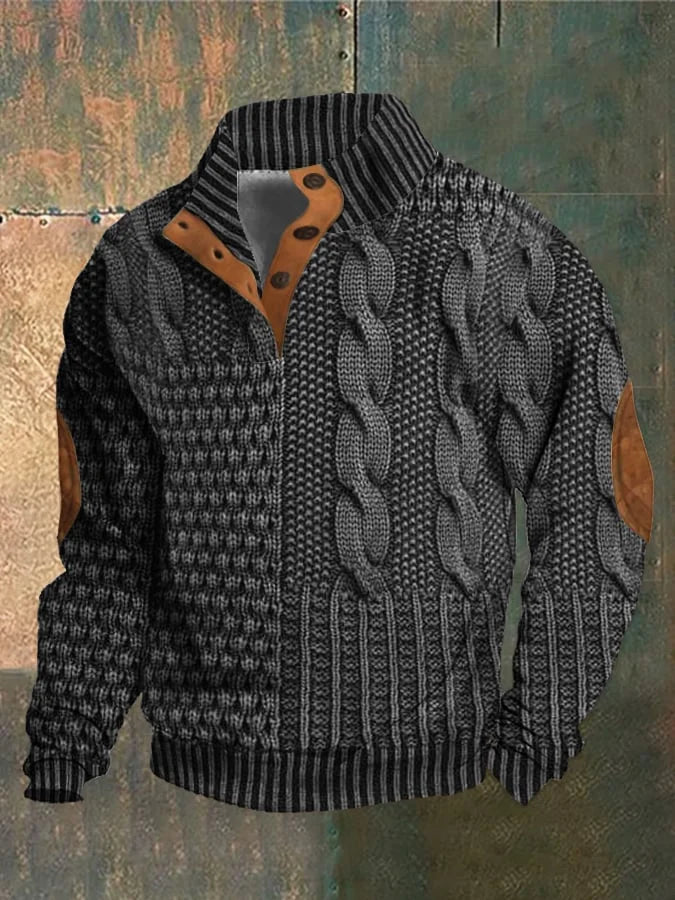 Luvato | Rollkragenpullover mit Knopfleiste
