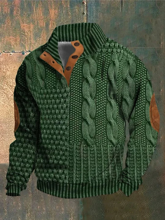 Luvato | Rollkragenpullover mit Knopfleiste