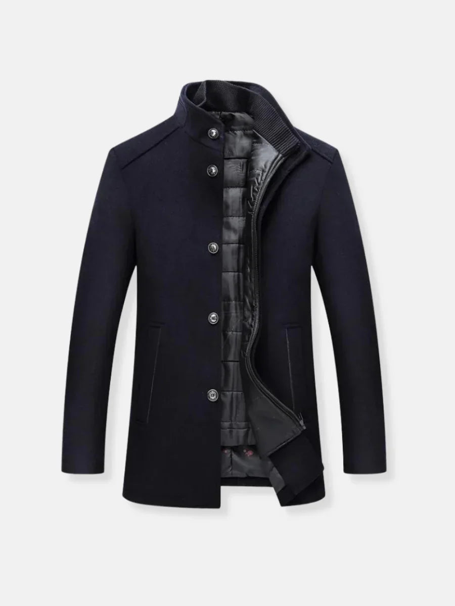 Klassischer Herren-Trenchcoat aus Wolle
