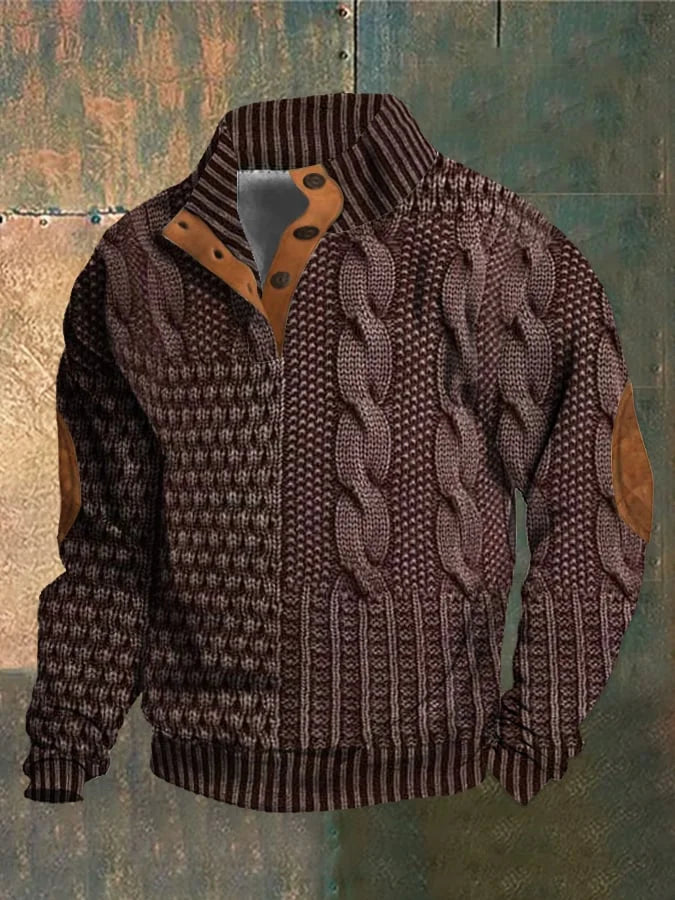Lorenzo | Rollkragenpullover mit Knopfleiste 100% Wolle
