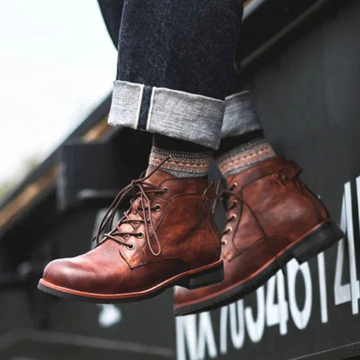 Cassian | Retro Rundnase Herrenstiefel