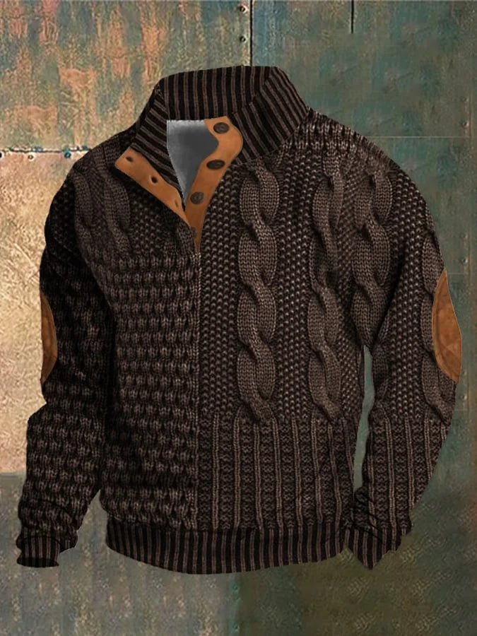 Lorenzo | Rollkragenpullover mit Knopfleiste 100% Wolle