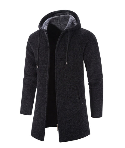 Warmer Herrenmantel mit Kapuze