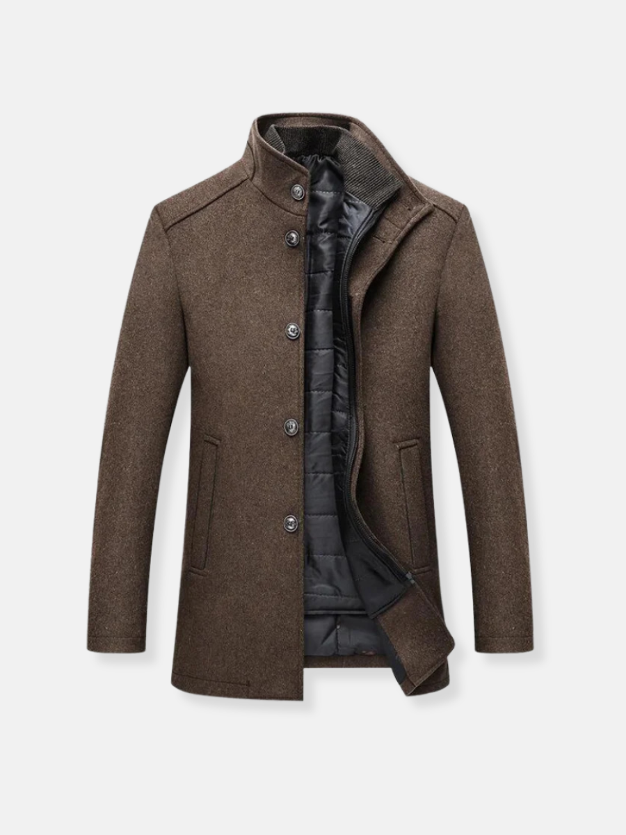 Klassischer Herren-Trenchcoat aus Wolle