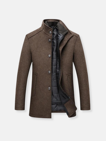 Klassischer Herren-Trenchcoat aus Wolle