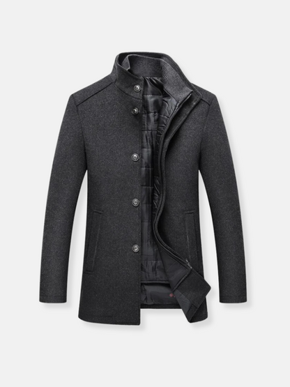 Klassischer Herren-Trenchcoat aus Wolle
