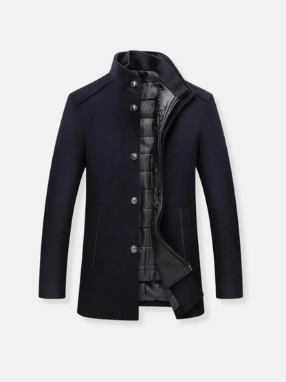 Klassischer Herren-Trenchcoat aus Wolle