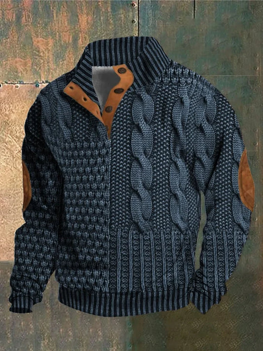 Luvato | Rollkragenpullover mit Knopfleiste