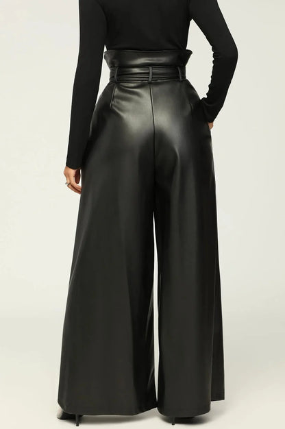 LINARA |  Hohe Taille Hose mit Gürtel, seitlichem Reißverschluss