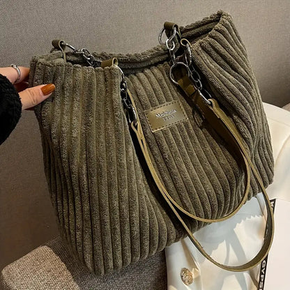 Tessa™ - Corduroy Fluwelen Katoen Tas