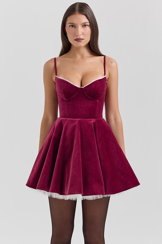 VIVIEN MINI KLEID - BÜRGERUND